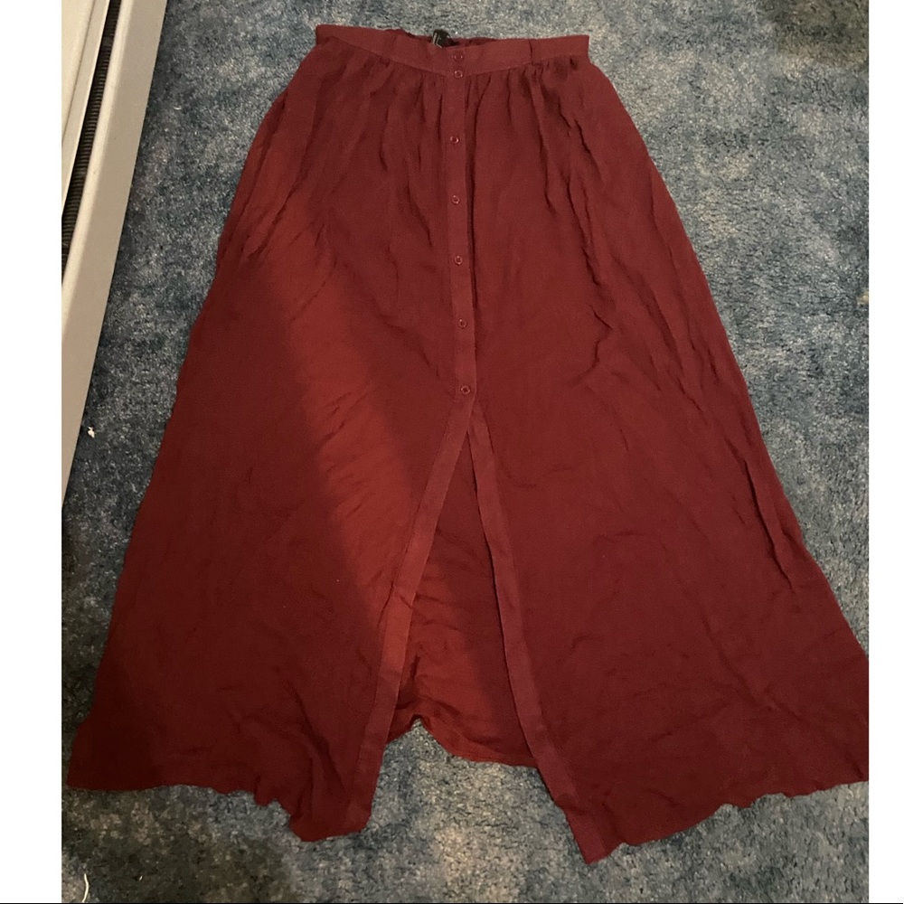 Forever 21 Red Maxi Skirt